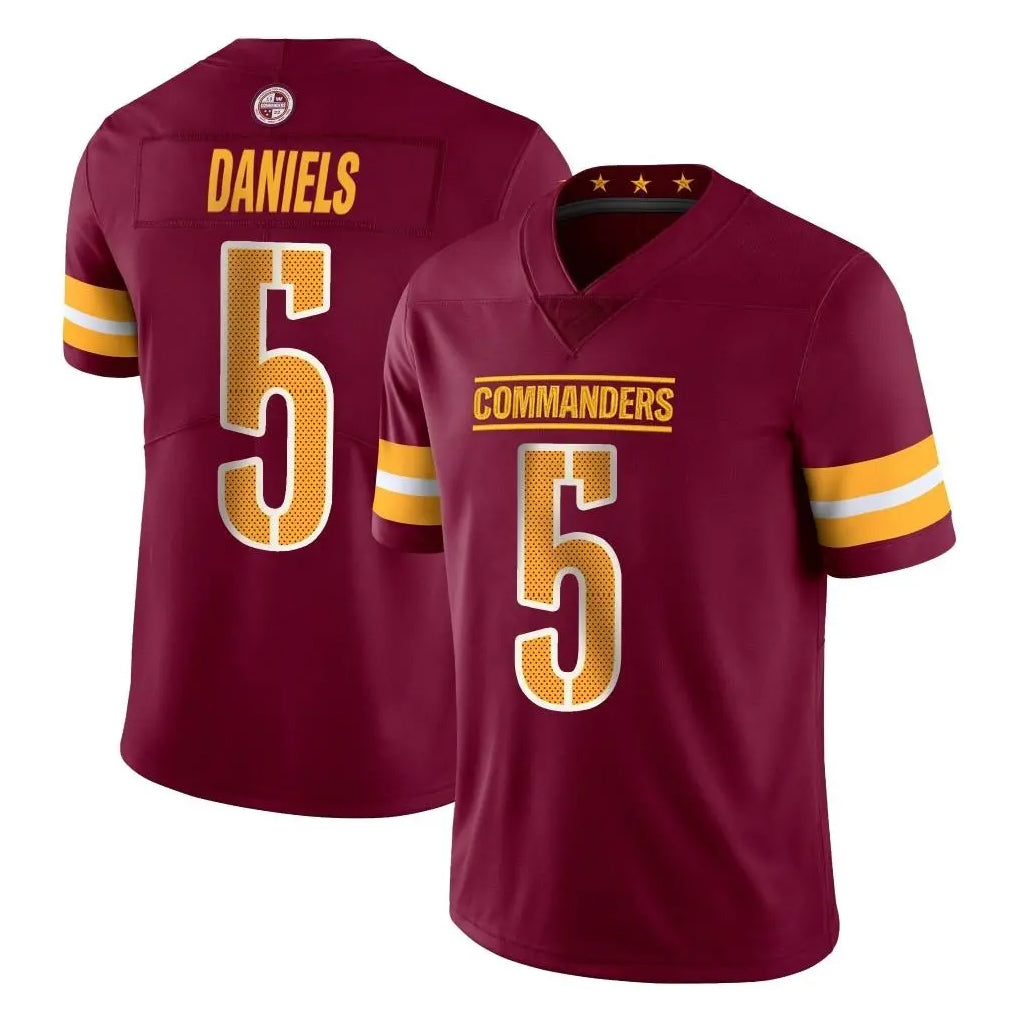 W.Commanders #5 Jayden Daniels Player Burgundy Limited Vapor Home Game Ldoa Stitched Jerseys