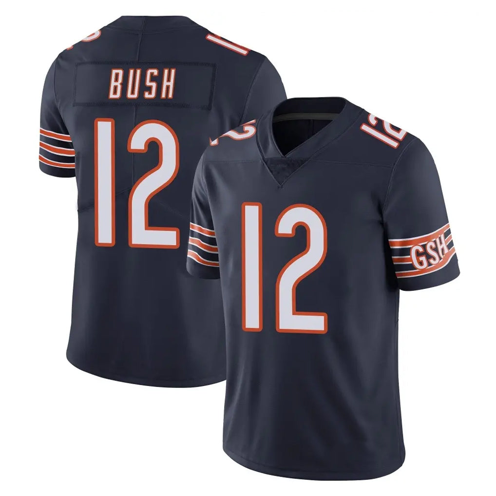C.Bears #12 Devin Bush Player Navy Vapor Untouchable Limited Home Game Ldoa Stitched Jerseys