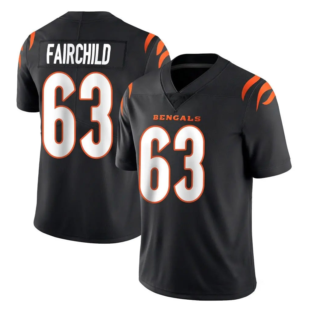C.Bengals #63 Dylan Fairchild Player Black Vapor Untouchable Limited Home Game Ldoa Stitched Jerseys