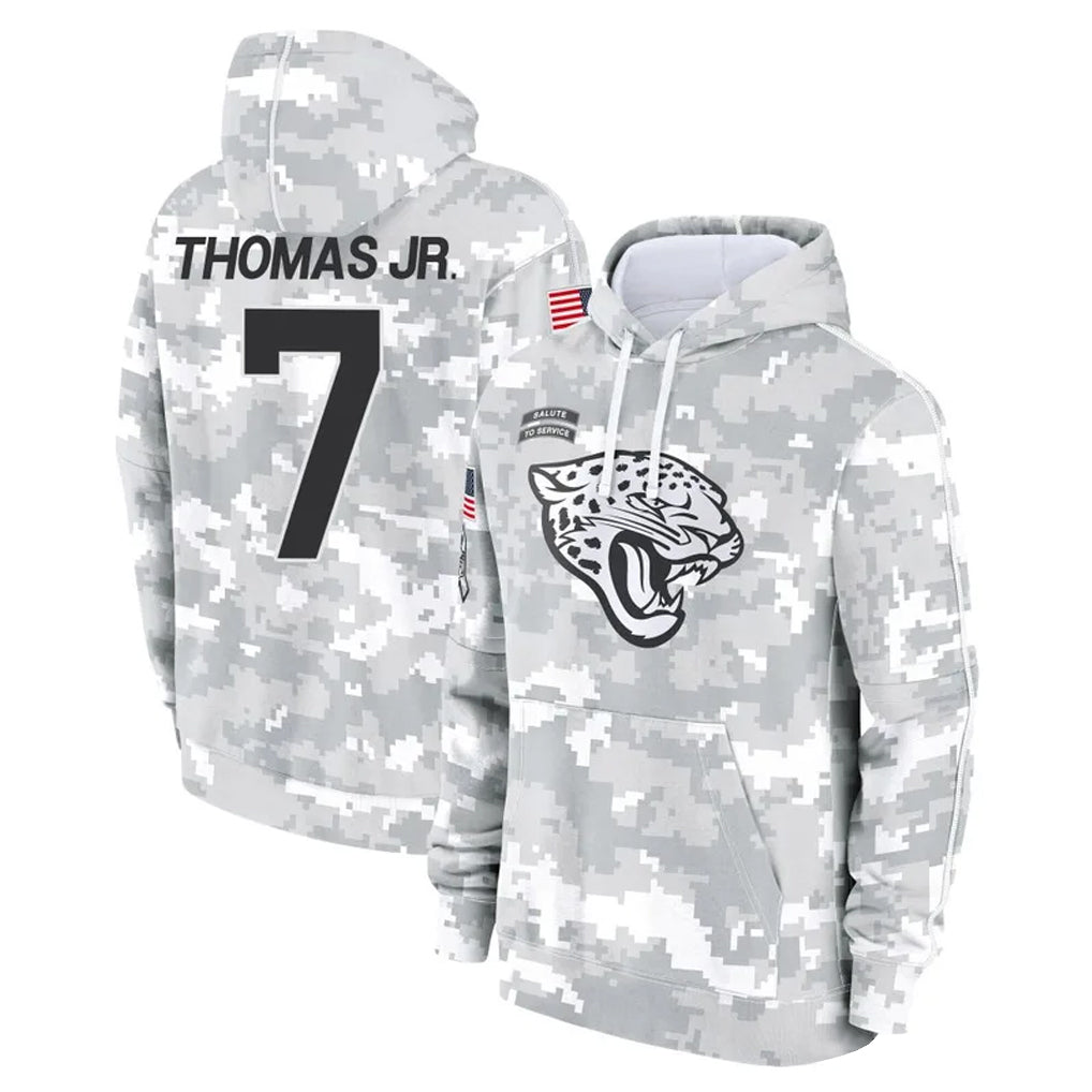J.Jaguars #7 Brian Thomas Jr. Player Arctic Camo Salute to Service Hoodies Limited Game Ldoa Stitched Jerseys