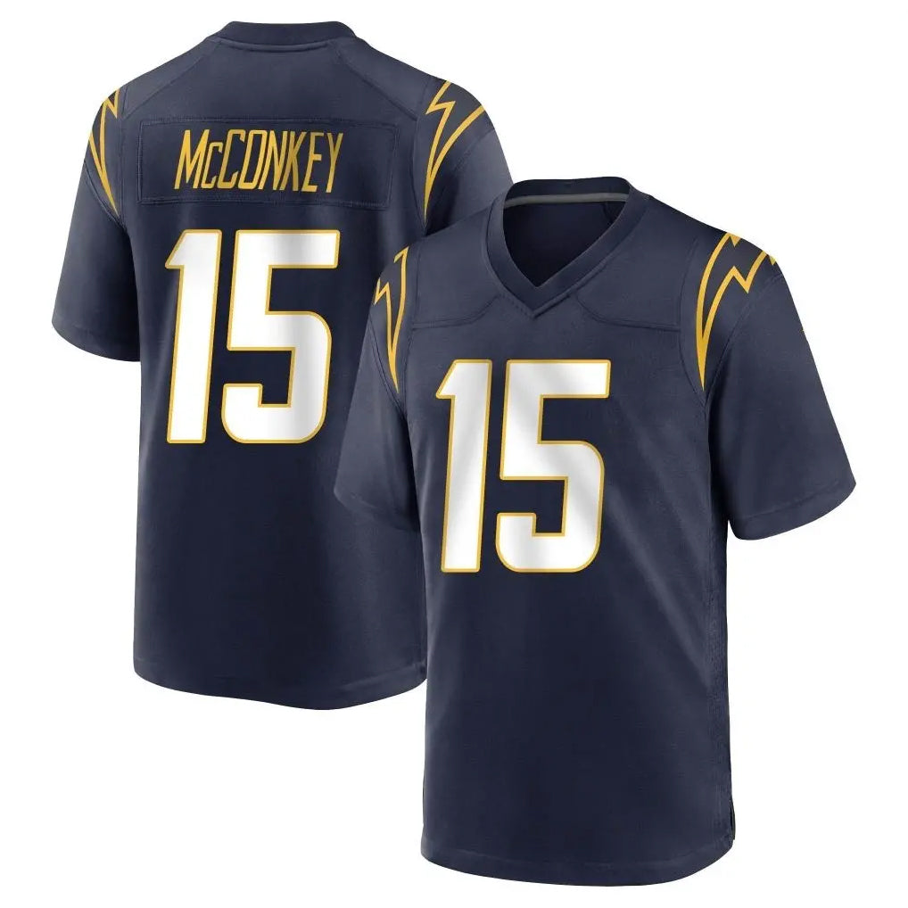 LA.Chargers #15 Ladd McConkey Player Navy Home Game Ldoa Stitched Jerseys