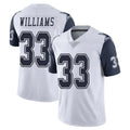 D.Cowboys #33 Javonte Williams Player White-Navy Limited Color Rush Vapor Untouchable Home Game Ldoa Stitched Jerseys