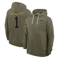 NO.Saints #1 Kool-Aid McKinstry Player Olive Salute to Service Pullover Hoodies Limited Ldoa Stitched Jerseys
