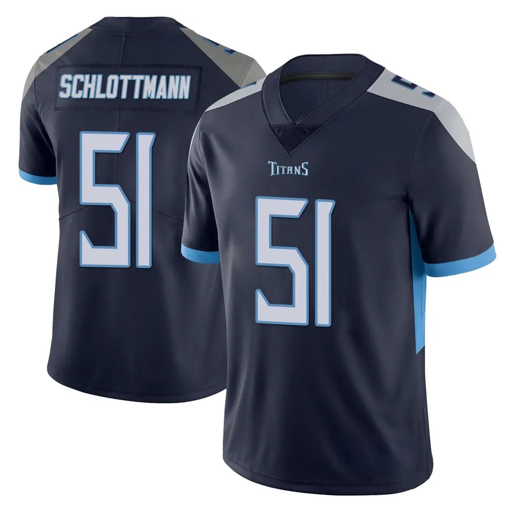 T.Titans #51 Austin Schlottmann Player Navy Limited Vapor Untouchable Home Game Ldoa Stitched Jerseys