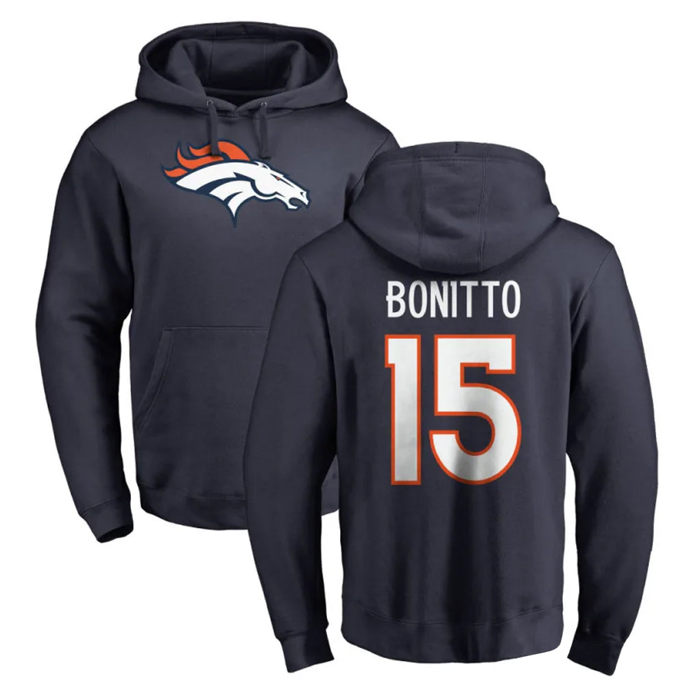 D.Broncos #15 Nik Bonitto Player Navy Pullover Hoodie Limited Ldoa Stitched Jerseys