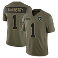 NO.Saints #1 Kool-Aid McKinstry Player Olive 2025 Salute To Service Limited Ldoa Stitched Jerseys