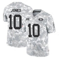 SF.49ers #10 Mac Jones Player Arctic Camo Limited Salute To Service Home Game Ldoa Stitched Jerseys