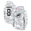M.Dolphins #8 JuJu Brents Player Arctic Camo Salute to Service Hoodies Limited Game Ldoa Stitched Jerseys