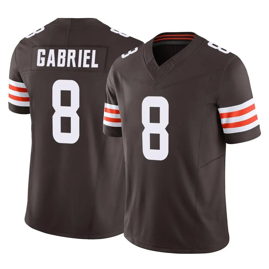 C.Browns #8 Dillon Gabriel Player Brown Vapor F.U.S.E. Limited Home Game Ldoa Stitched Jerseys