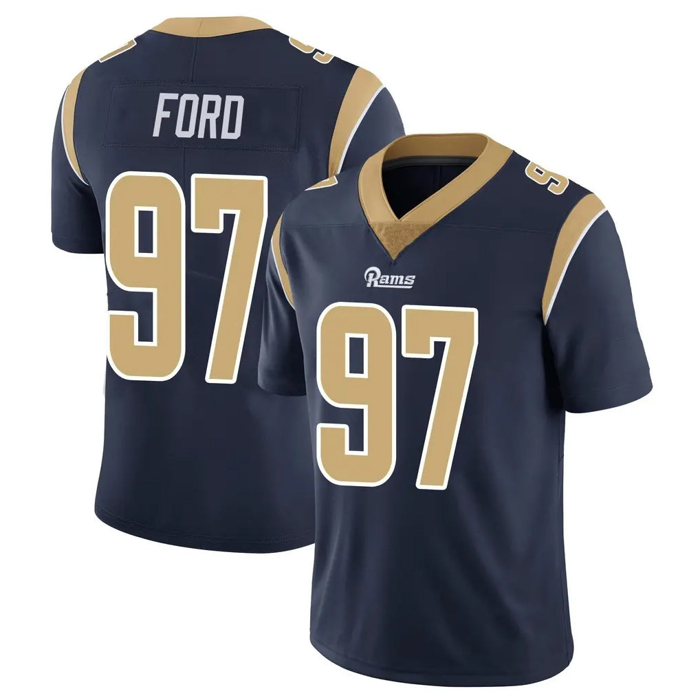LA.Rams #97 Poona Ford Player Navy Limited Vapor Untouchable Home Game Ldoa Stitched Jerseys