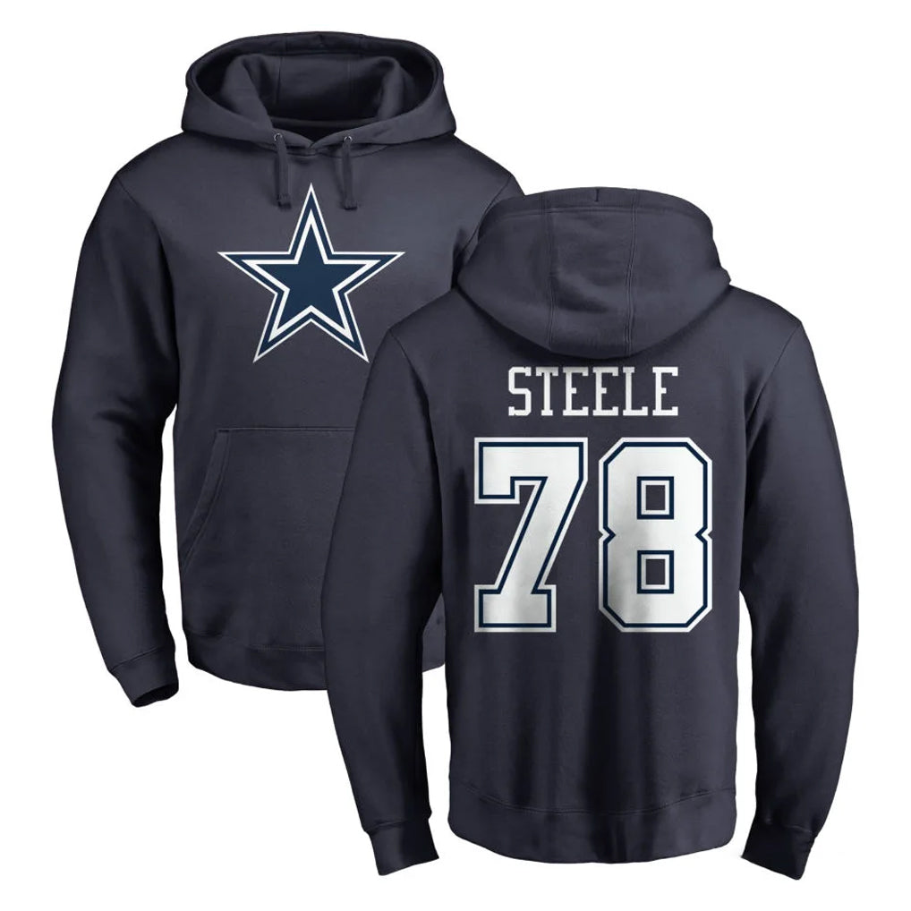 D.Cowboys #78 Terence Steele Player Navy Pullover Hoodies Limited Kdoa Stitched Jerseys