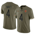 C.Bears #4 D'Andre Swift Player Olive Salute to Service Limited Game Ldoa Stitched Jerseys