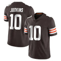 C.Browns #10 Quinshon Judkins Player Brown Color Vapor Untouchable Limited Home Game Ldoa Stitched Jerseys