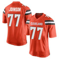 C.Browns #77 Zion Johnson Player Orange Home Game Ldoa Stitched Jerseys