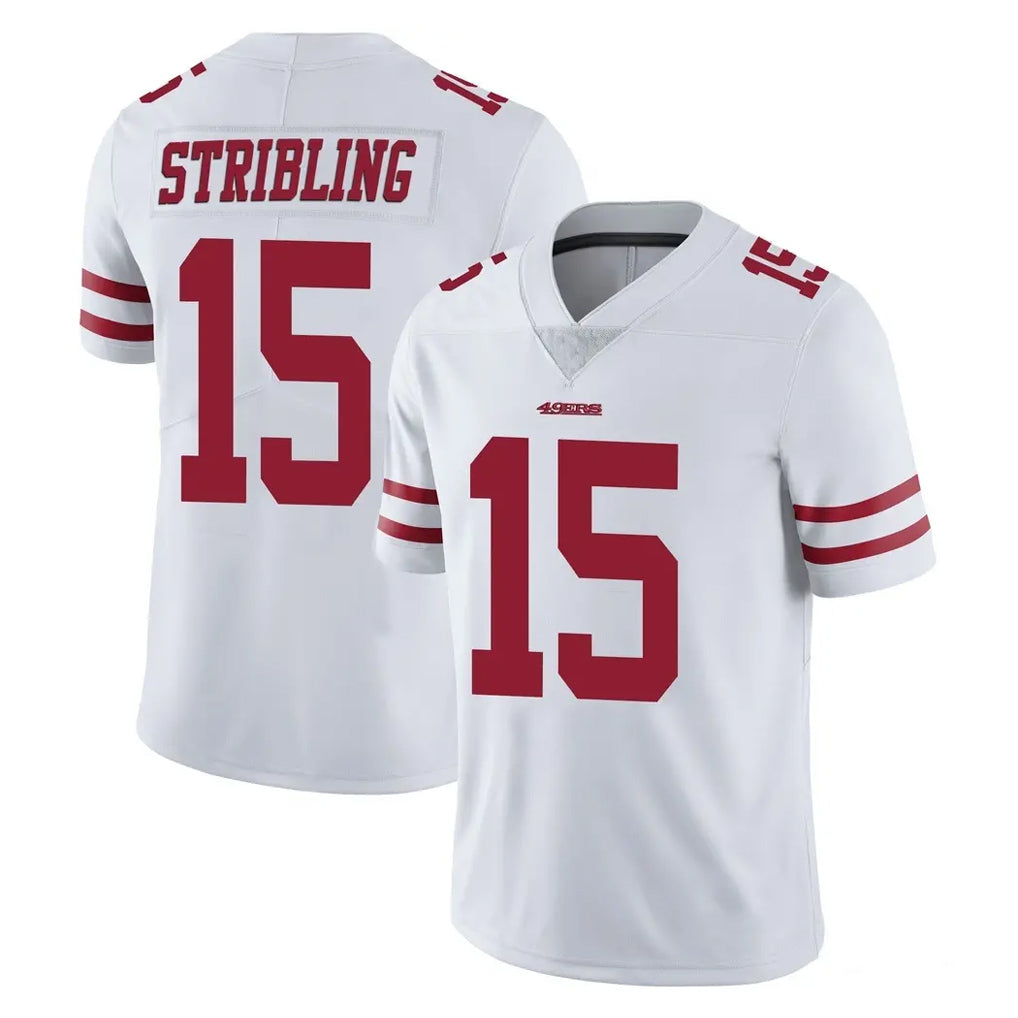 SF.49ers #15 De'Zhaun Stribling Player White Limited Vapor Untouchable Home Game Ldoa Stitched Jerseys