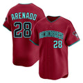 A.Diamondbacks #28 Nolan Arenado Player Red Limited Home Game Ldoa Stitched Jerseys