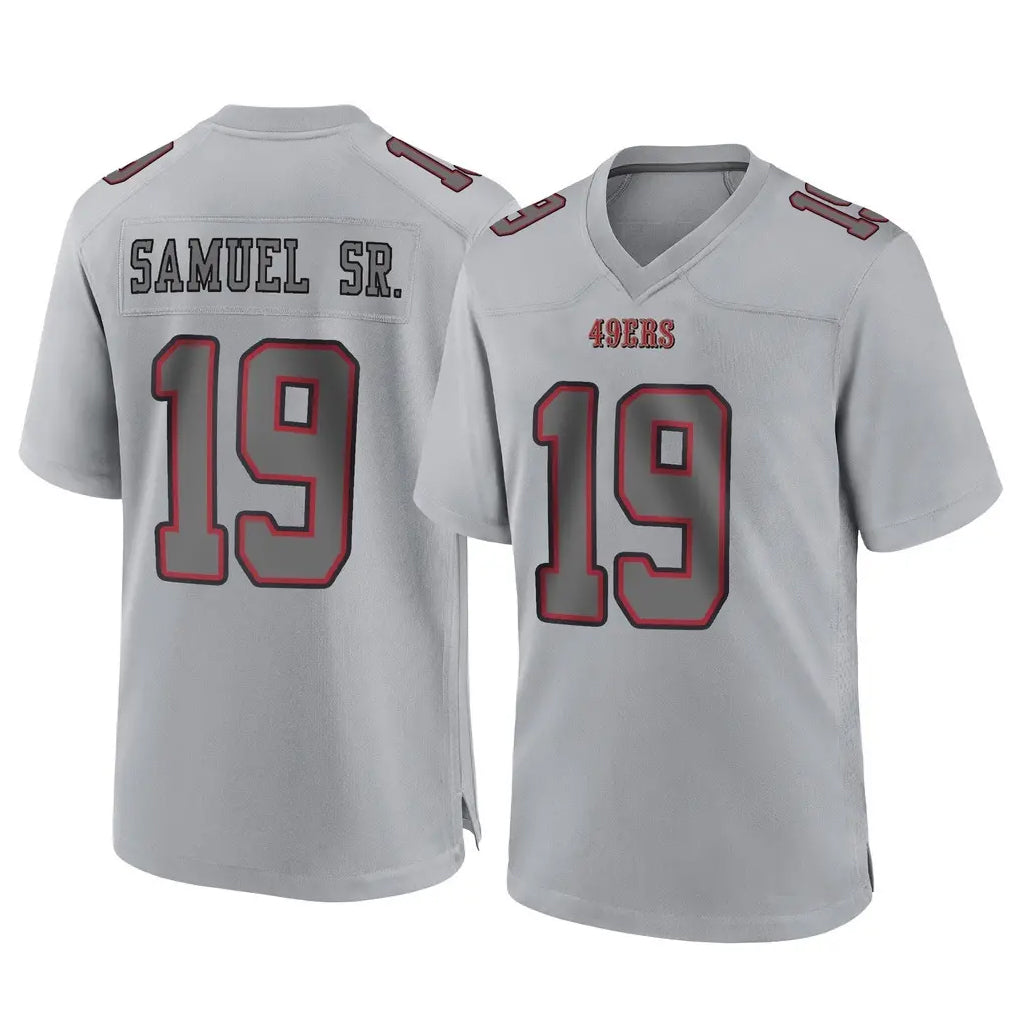 SF.49ers #19 Deebo Samuel Sr. Player Gray Atmosphere Fashion Home Game Ldoa Stitched Jerseys