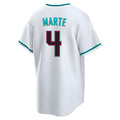 A.Diamondbacks #4 Ketel Marte Player White World Series Home Game Ldoa Stitched Jerseys