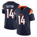 D.Broncos #14 Courtland Sutton Player Navy Limited Vapor F.U.S.E. Home Game Ldoa Stitched Jerseys