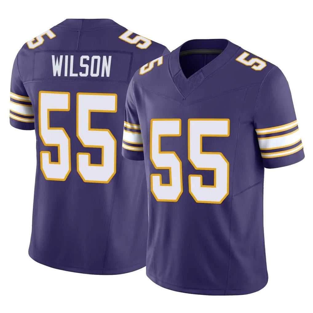 M.Vikings #55 Eric Wilson Player Purple Limited Classic Vapor F.U.S.E. Home Game Ldoa Stitched Jerseys