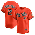 B.Orioles #2 Gunnar Henderson Player Orange Limited Home Game Ldoa Stitched Jerseys