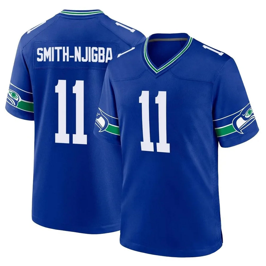 S.Seahawks #11 Jaxon Smith-Njigba Player Royal Throwback Home Game Ldoa Stitched Jerseys