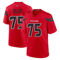 H.Texans #75 Wyatt Teller Player Red Alternate Home Game Ldoa Stitched Jerseys