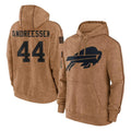 B.Bills #44 Joe Andreessen Player Brown Salute to Service Hoodies Ldoa Stitched Jerseys