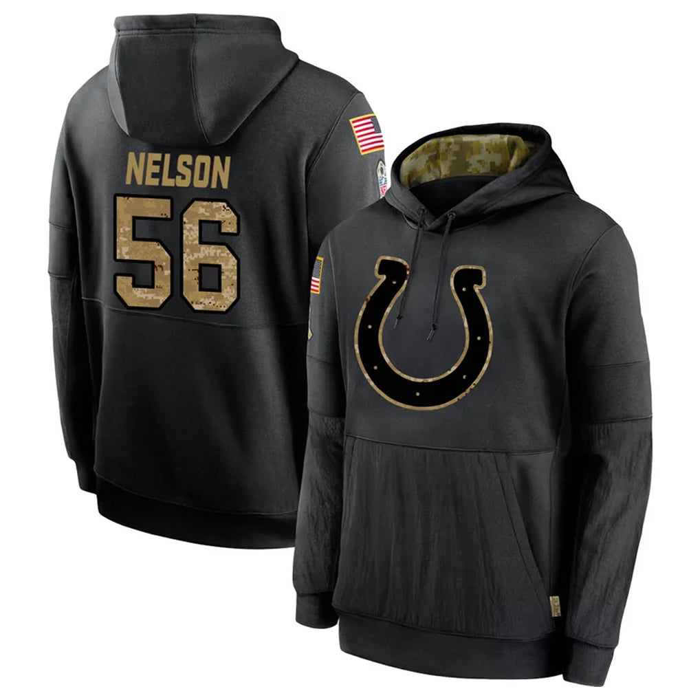 IN.Colts #56 Quenton Nelson Player Black Salute to Service Hoodies Limited Game Ldoa Stitched Jerseys