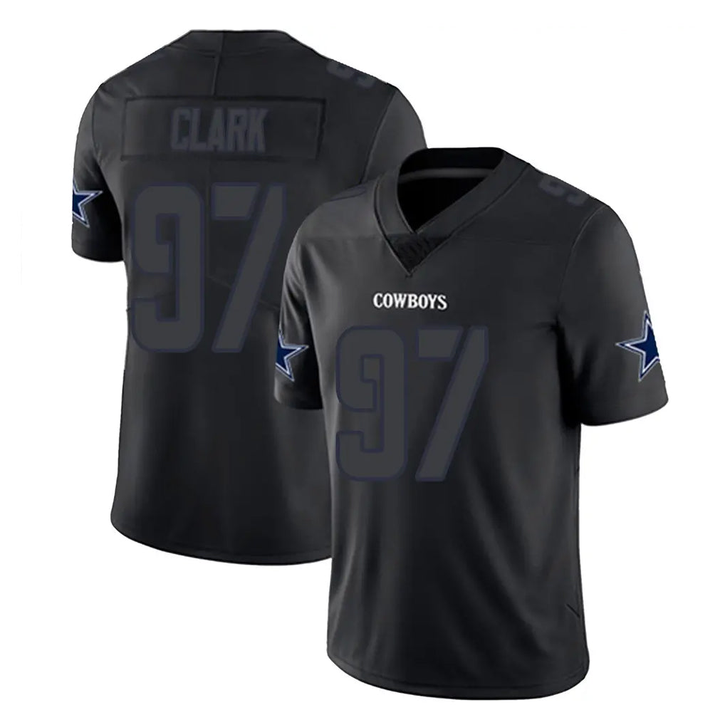 D.Cowboys #97 Kenny Clark Player Black Impact Limited Home Game Ldoa Stitched Jerseys