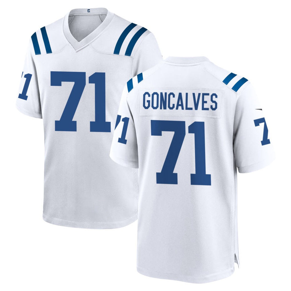 IN.Colts #71 Matt Goncalves Player White Home Game Ldoa Stitched Jerseys