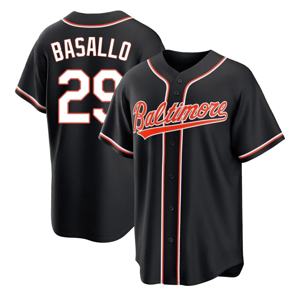B.Orioles #29 Samuel Basallo Player Black Out Home Game Ldoa Stitched Jerseys