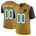Custom J.Jaguars Gold Vapor Limited Home Game Any Name & Numbers Ldoa Stitched Jerseys