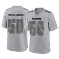LV.Raiders #58 Jackson Powers-Johnson Player Gray Atmosphere Fashion Limited Game Ldoa Stitched Jerseys