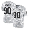 C.Bengals #90 Kris Jenkins Jr Player Arctic Camo Salute to Service Limited Ldoa Stitched Jerseys