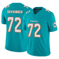 M.Dolphins #72 Jonah Savaiinaea Player Aqua Limited Vapor F.U.S.E. Home Game Ldoa Stitched Jerseys