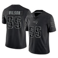NE.Patriots #55 Jared Wilson Player Black Reflective LImited Home Game Ldoa Stitched Jerseys