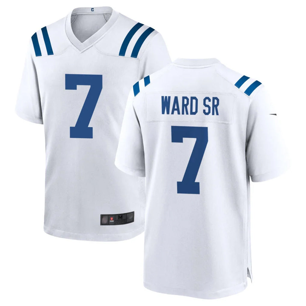 IN.Colts #7 Charvarius Ward Sr. Player White Home Game Ldoa Stitched Jerseys