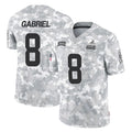 C.Browns #8 Dillon Gabriel Player Arctic Camo Salute to Service Limited Home Game Ldoa Stitched Jerseys