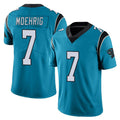 C.Panthers #7 Tre'von Moehrig Player Blue Vapor Untouchable Limited Game Ldoa Stitched Jerseys
