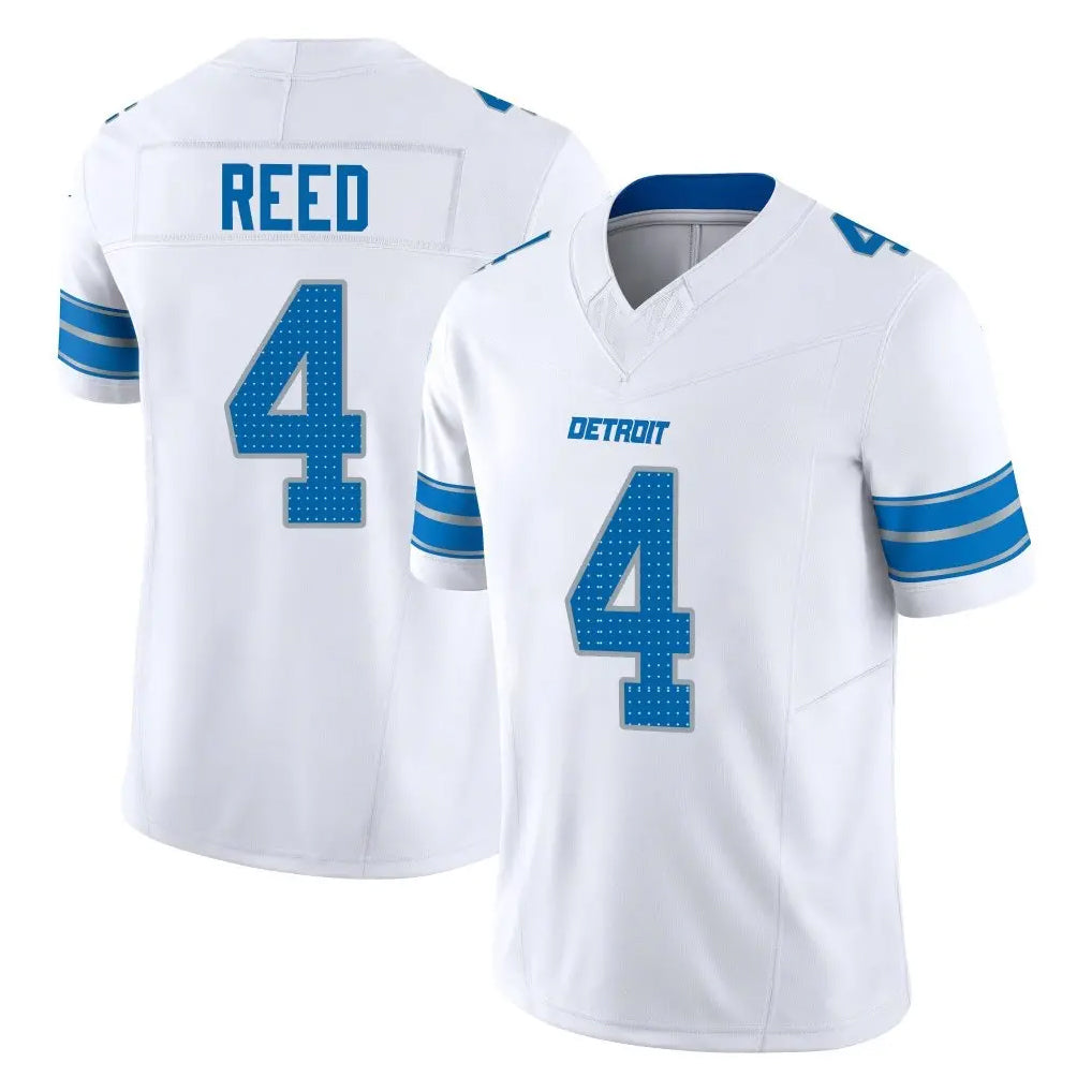 D.Lions #4 D.J. Reed Player White Limited Vapor F.U.S.E. Alternate Home Game Ldoa Stitched Jerseys
