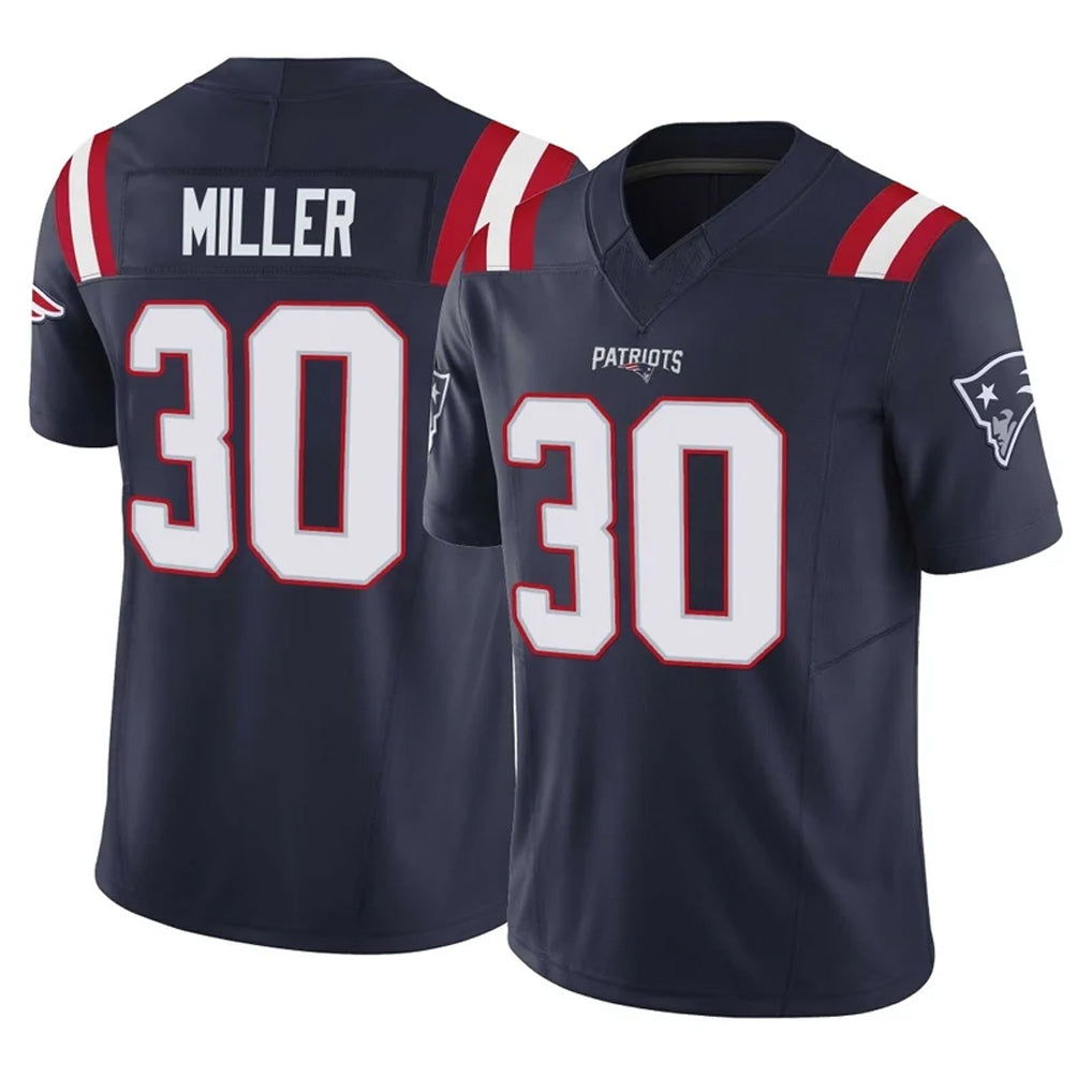 NE.Patriots #30 Jam Miller Player Navy Limited Vapor F.U.S.E. Home Game Ldoa Stitched Jerseys