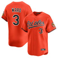B.Orioles #3 Taylor Ward Player Orange Limited Home Game Ldoa Stitched Jerseys