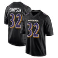B.Ravens #32 Trenton Simpson Player Black Carbon Fashion Home Game Ldoa Stitched Jerseys