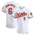 B.Orioles #6 Ryan Mountcastle Player White Limited Elite Home Game Ldoa Stitched Jerseys