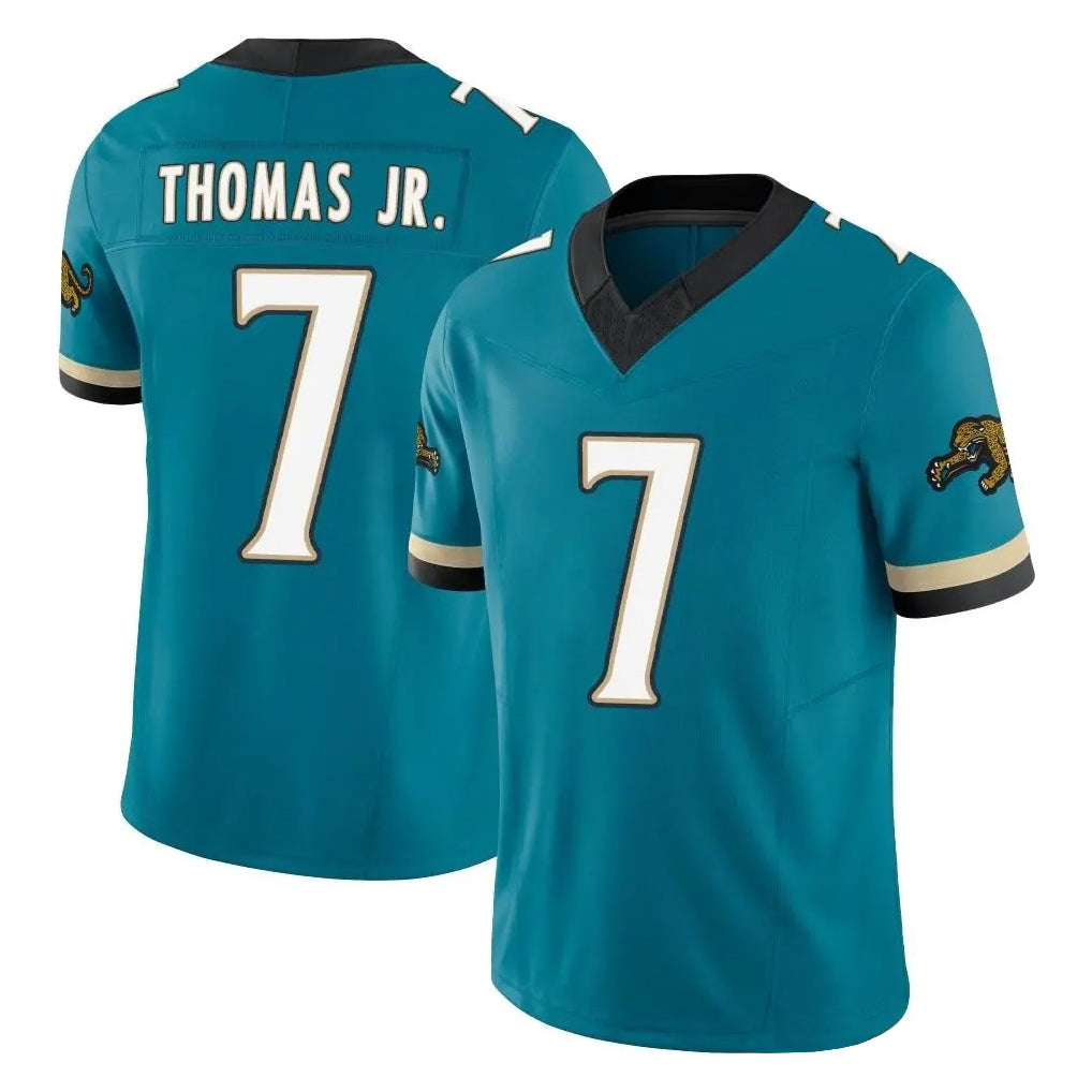 J.Jaguars #7 Brian Thomas Jr. Player Teal Prowler Throwback Vapor F.U.S.E. Limited Home Game Ldoa Stitched Jerseys