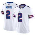 B.Bills #2 DJ Moore Player White Vapor F.U.S.E. Jersey Limited Home Game Xdoa Stitched Jerseys