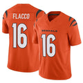 C.Bengals #16 Joe Flacco Player Orange Vapor F.U.S.E. Limited Home Game Ldoa Stitched Jerseys