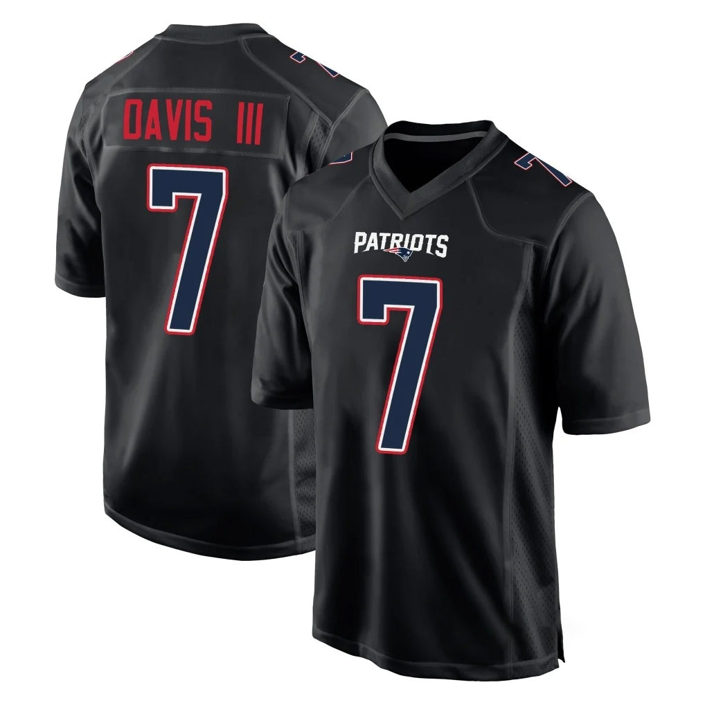 NE.Patriots #7 Carlton Davis III Player Carbon Fashion Limited Home Game Ldoa Stitched Jerseys