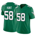 P.Eagles #58 Jalyx Hunt Player Green Kelly Alternate Vapor F.U.S.E. Home Game Ldoa Stitched Jerseys